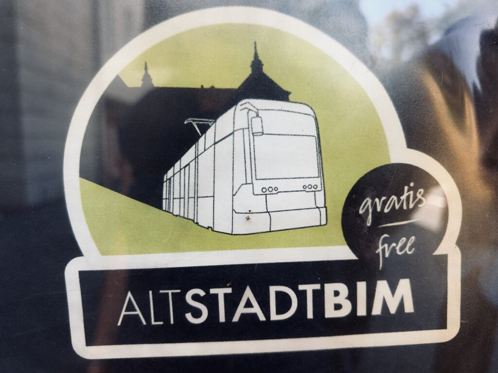 Označení Altstadtbim v Grazu